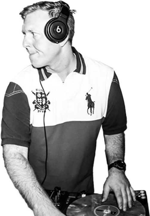 DJ Swann wearing headphones