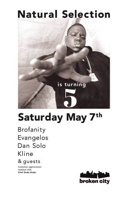 Natural Selection Saturdays — 5 Year Birthday Cookout